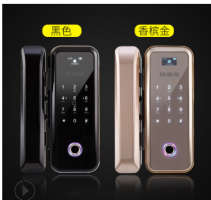 电子密码玻璃门锁 免开孔双开/单开门智能锁APP手机 玻璃门指纹锁