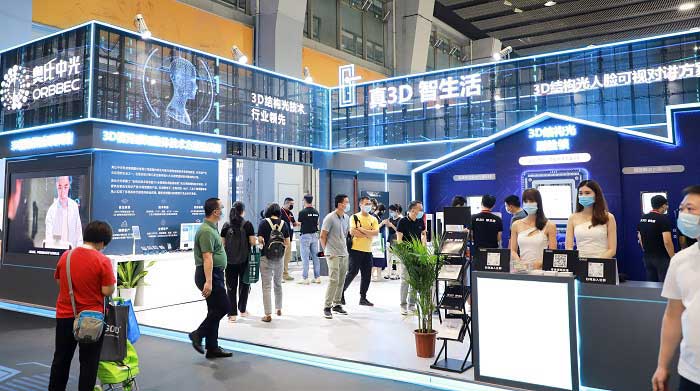 携手二十余家合作锁企亮相，奥比中光真3D结构光方案“霸屏”智能门锁展区